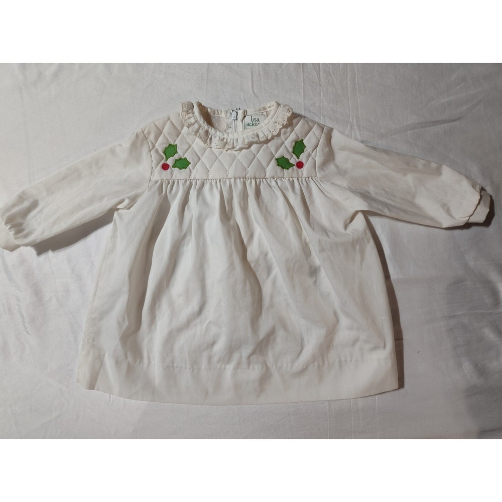 Lisa Jackson Christmas infant baby girl doll dress XL  22-26 lbs vintage Holly